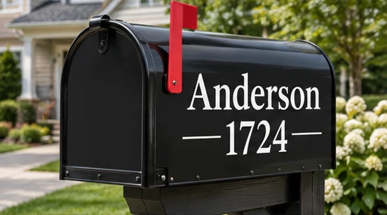 Anderson 1724 mailbox lettering